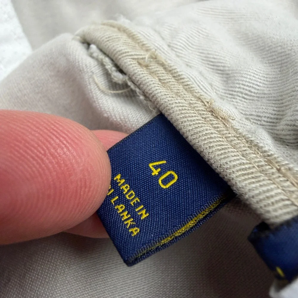 Polo Ralph Lauren Mens Cargo Shorts Tan Khaki Cotton Twill Size 40 RN 41381